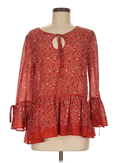 Pre-owned Max Studio 3/4 Sleeve Blouse In Red