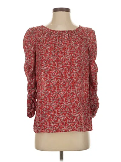 Pre-owned Max Studio 3/4 Sleeve Blouse In Red