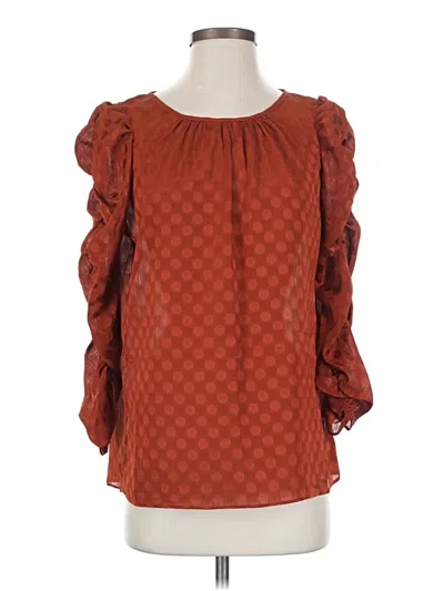 Pre-owned Max Studio 3/4 Sleeve Blouse In Red