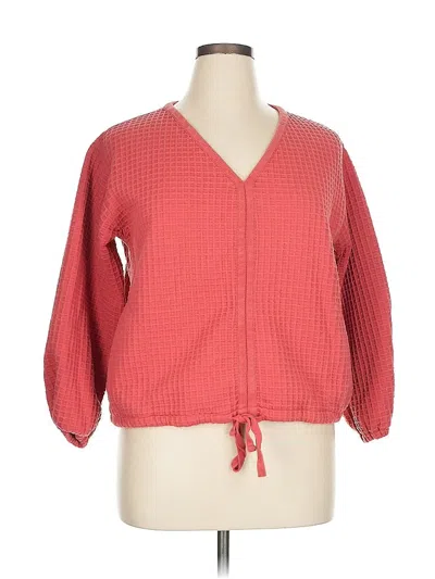 Pre-owned Max Studio 3/4 Sleeve Blouse In Red