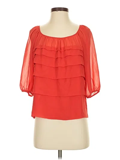 Pre-owned Max Studio 3/4 Sleeve Blouse In Red