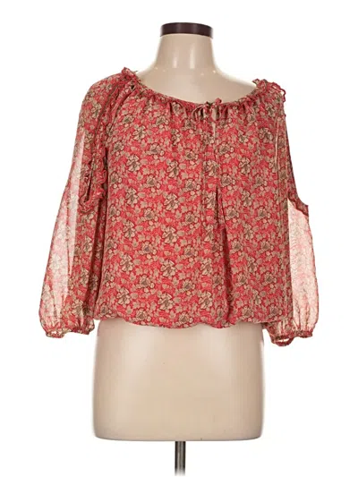 Pre-owned Max Studio 3/4 Sleeve Blouse In Red