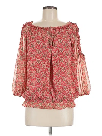 Max Studio 3/4 Sleeve Blouse In Red