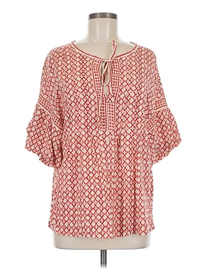 Pre-owned Max Studio 3/4 Sleeve Blouse In Red