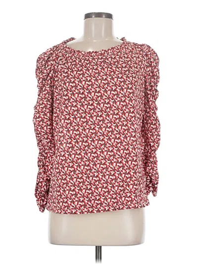 Pre-owned Max Studio 3/4 Sleeve Blouse In Red