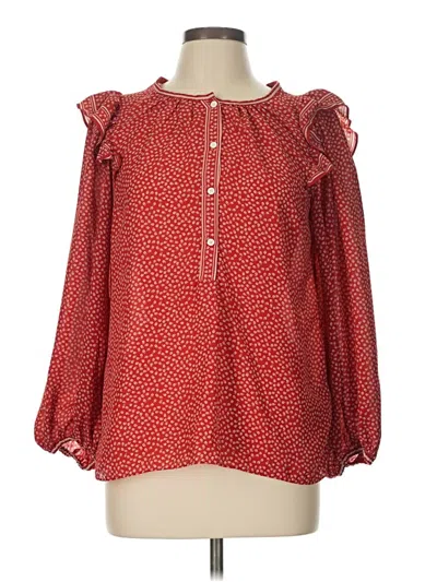Pre-owned Max Studio 3/4 Sleeve Blouse In Red