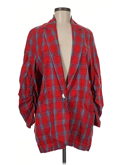 Pre-owned Max Studio 3/4 Sleeve Blouse In Red