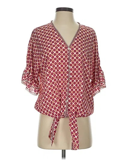 Pre-owned Max Studio 3/4 Sleeve Blouse In Red