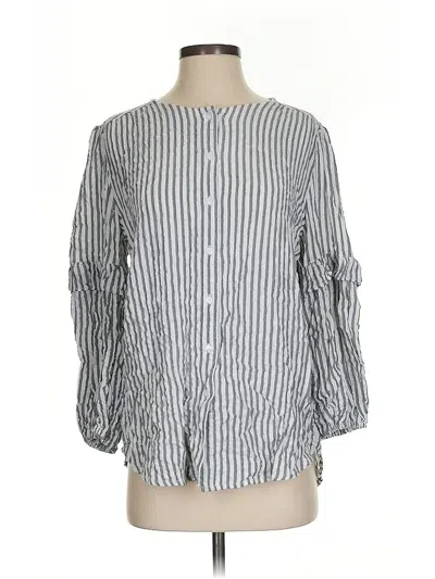 Pre-owned Max Studio 3/4 Sleeve Blouse In Silver