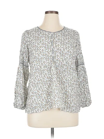 Pre-owned Max Studio 3/4 Sleeve Blouse In Silver