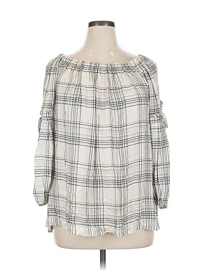 Pre-owned Max Studio 3/4 Sleeve Blouse In Silver