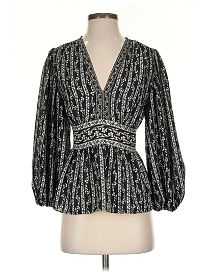 Max Studio 3/4 Sleeve Blouse In Silver