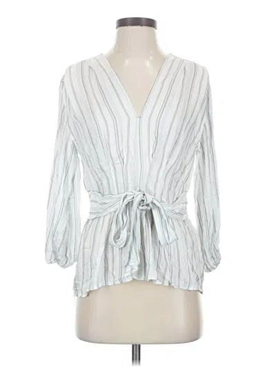 Pre-owned Max Studio 3/4 Sleeve Blouse In Silver