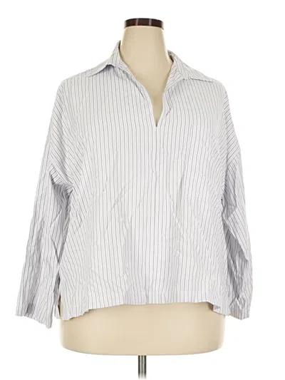 Pre-owned Max Studio 3/4 Sleeve Blouse In Silver