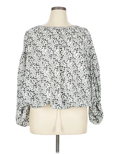 Pre-owned Max Studio 3/4 Sleeve Blouse In Silver