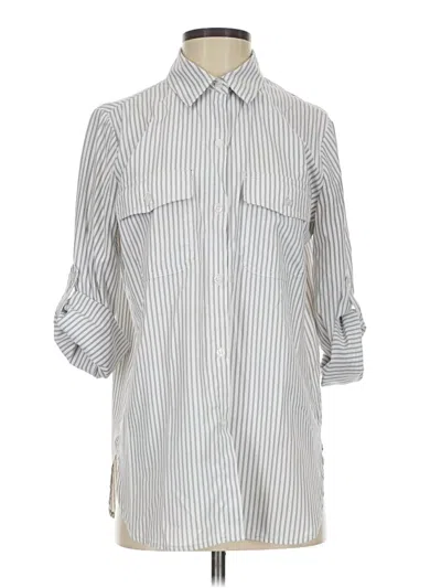 Pre-owned Max Studio 3/4 Sleeve Blouse In Silver