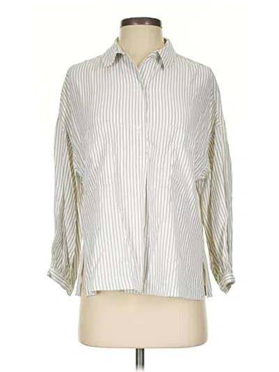 Pre-owned Max Studio 3/4 Sleeve Blouse In Silver