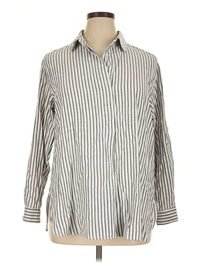 Pre-owned Max Studio 3/4 Sleeve Blouse In Silver