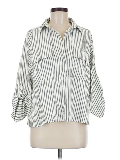 Pre-owned Max Studio 3/4 Sleeve Blouse In Silver