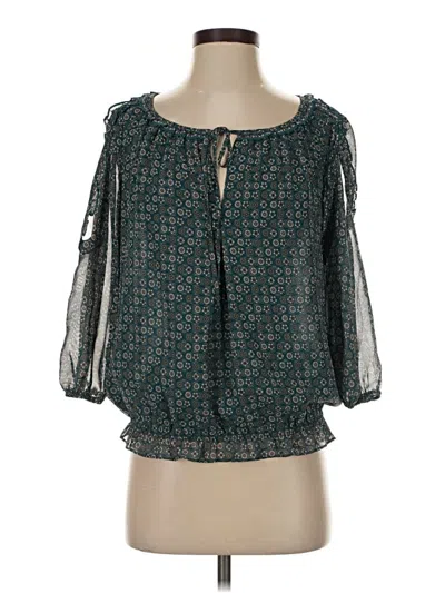 Pre-owned Max Studio 3/4 Sleeve Blouse In Teal