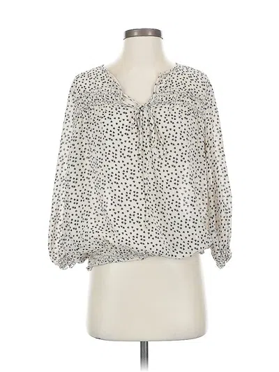 Pre-owned Max Studio 3/4 Sleeve Blouse In White