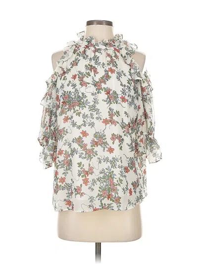 Pre-owned Max Studio 3/4 Sleeve Blouse In White