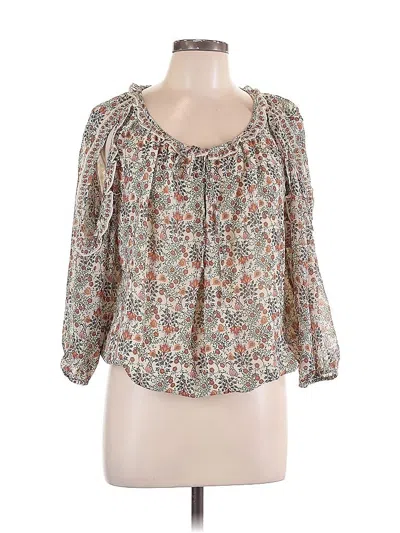 Pre-owned Max Studio 3/4 Sleeve Blouse In White