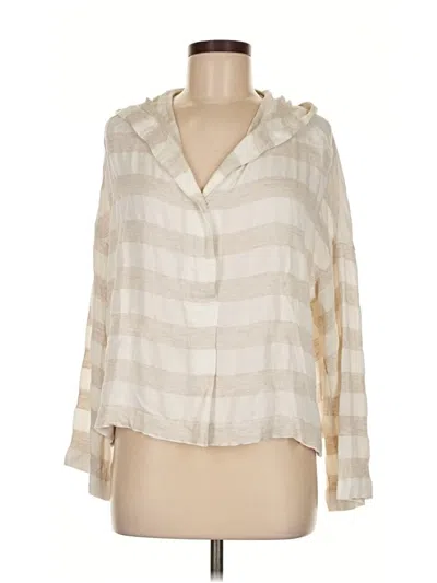 Pre-owned Max Studio 3/4 Sleeve Blouse In White