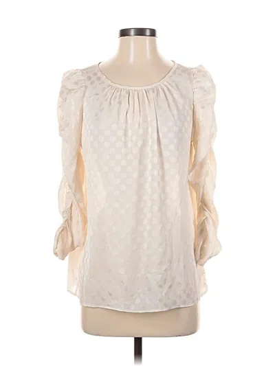 Pre-owned Max Studio 3/4 Sleeve Blouse In White