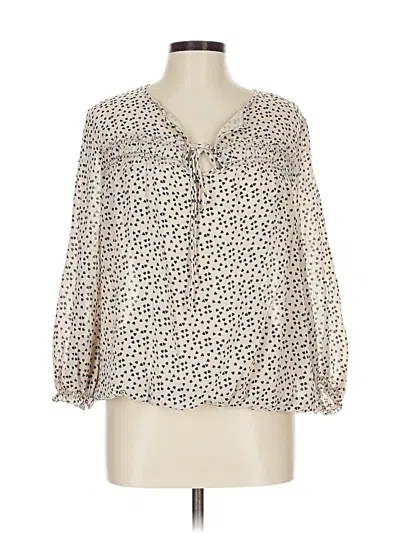 Pre-owned Max Studio 3/4 Sleeve Blouse In White