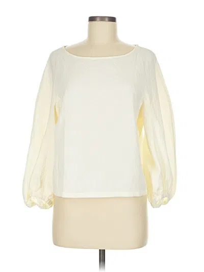 Pre-owned Max Studio 3/4 Sleeve Blouse In White