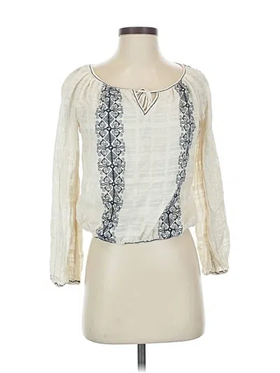 Pre-owned Max Studio 3/4 Sleeve Blouse In White