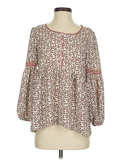 Pre-owned Max Studio 3/4 Sleeve Blouse In White