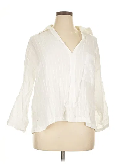 Max Studio 3/4 Sleeve Blouse In White