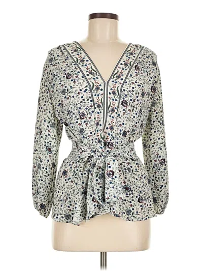 Pre-owned Max Studio 3/4 Sleeve Blouse In White