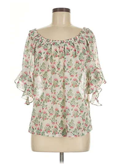 Pre-owned Max Studio 3/4 Sleeve Blouse In White