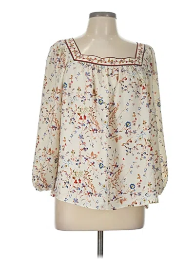 Pre-owned Max Studio 3/4 Sleeve Blouse In White