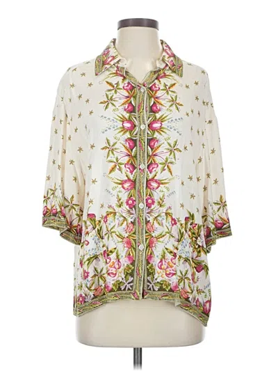 Pre-owned Max Studio 3/4 Sleeve Blouse In White