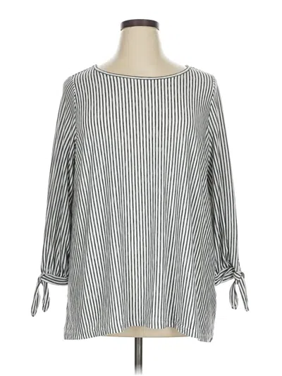 Pre-owned Max Studio 3/4 Sleeve Blouse In White