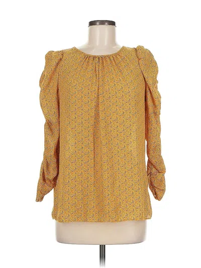Pre-owned Max Studio 3/4 Sleeve Blouse In Yellow