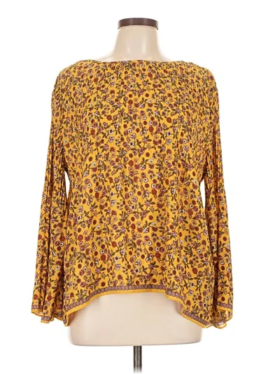 Pre-owned Max Studio 3/4 Sleeve Blouse In Yellow