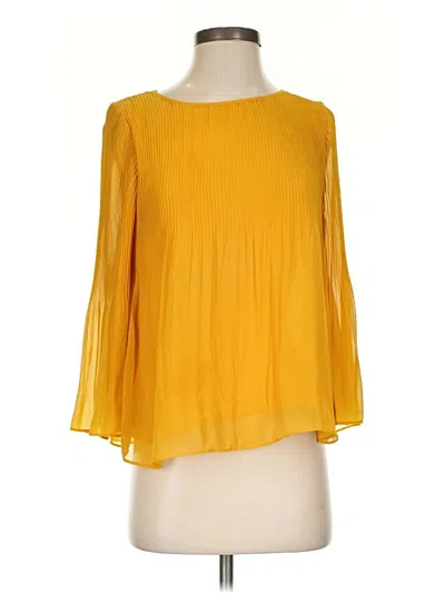 Pre-owned Max Studio 3/4 Sleeve Blouse In Yellow