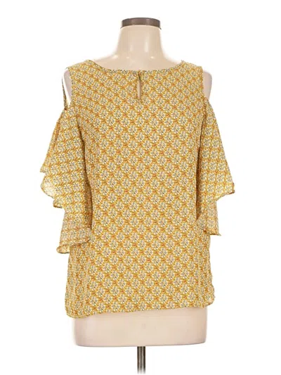 Pre-owned Max Studio 3/4 Sleeve Blouse In Yellow