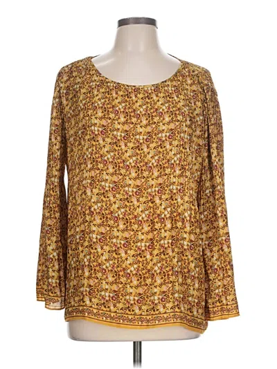 Pre-owned Max Studio 3/4 Sleeve Blouse In Yellow