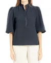 Max Studio 3/4 Sleeve Pullover V-neck Blouse