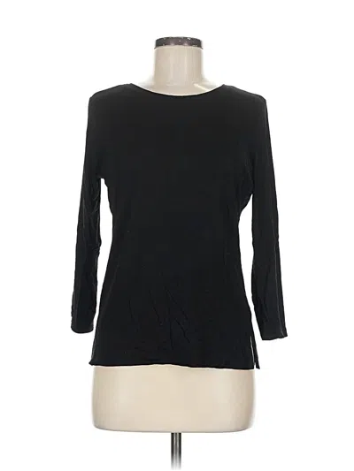 Pre-owned Max Studio 3/4 Sleeve T-shirt In Black