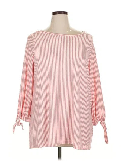 Pre-owned Max Studio 3/4 Sleeve T-shirt In Pink