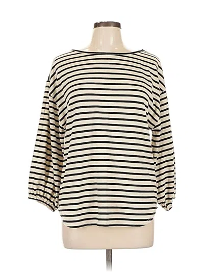 Pre-owned Max Studio 3/4 Sleeve T-shirt In White