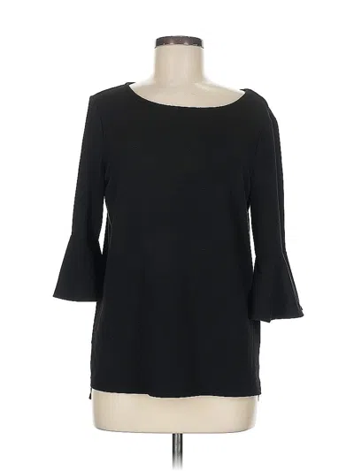 Pre-owned Max Studio 3/4 Sleeve Top Black Boatneck Tops