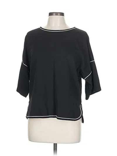 Pre-owned Max Studio 3/4 Sleeve Top Black Boatneck Tops